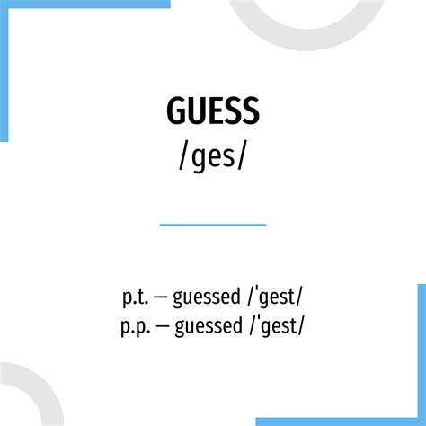 conjugar guess en ingles.